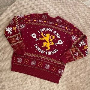 GAME OF THRONES | I Drink And Know Things Crewneck Sweater Sz XXL